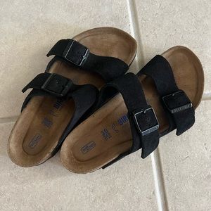 Birkenstock Arizona Soft Bed Black Suede